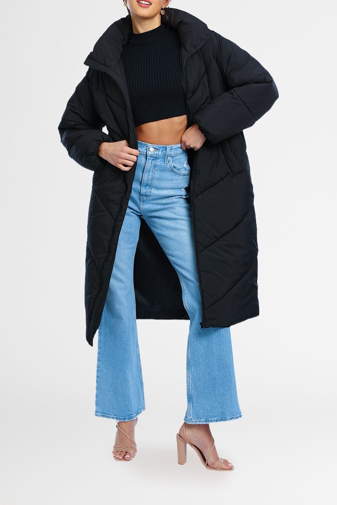 Esmaeé Fallon Longline Coat Black