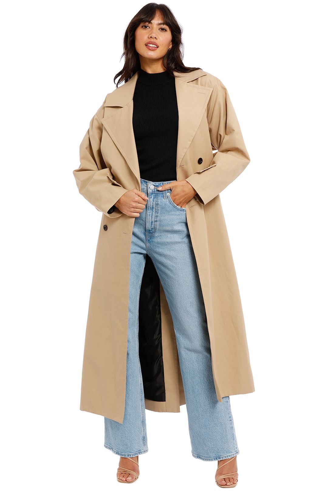 Esse Trench in Khaki beige