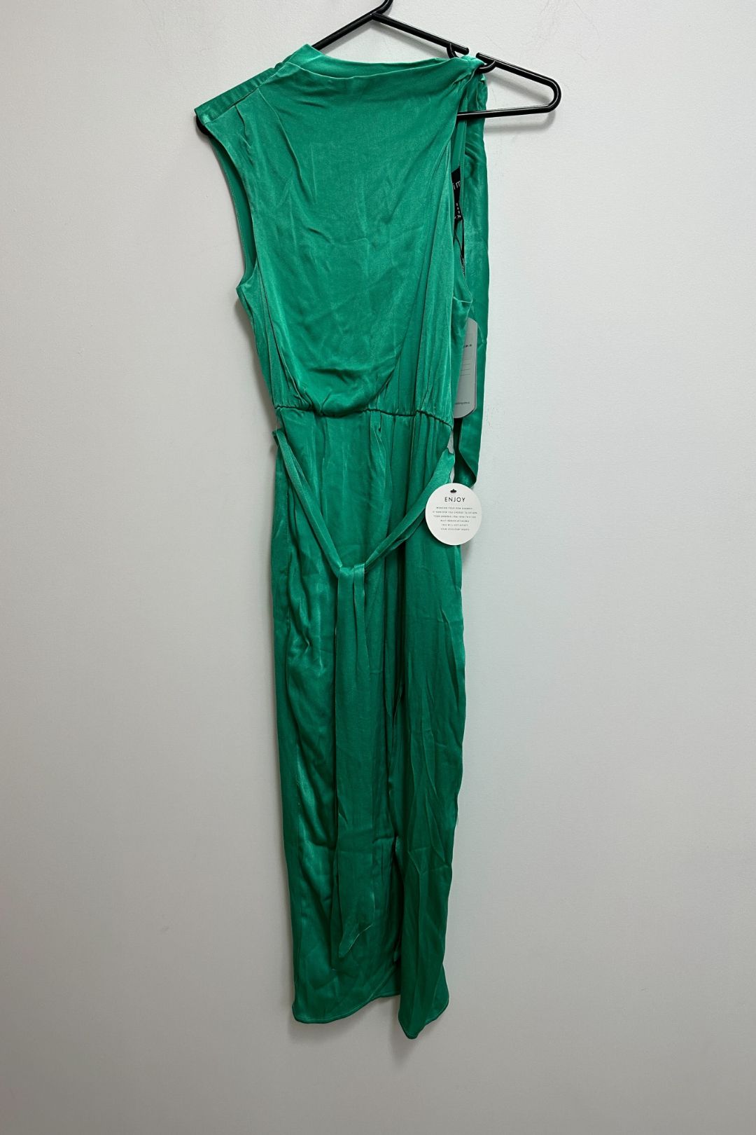 Estafania Asymmetric Midi Dress in Green