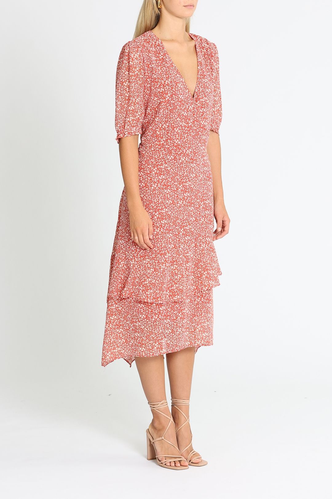 Estelle Fleur Dress Tiered Hem