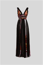 Evenings by Allure - Floral Chiffon Maxi Dress