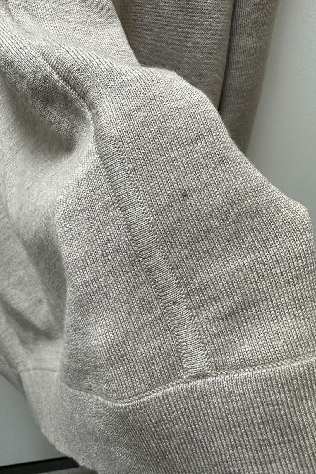 Saba Extra Fine Merino Wool V-Neck Sweater in Beige