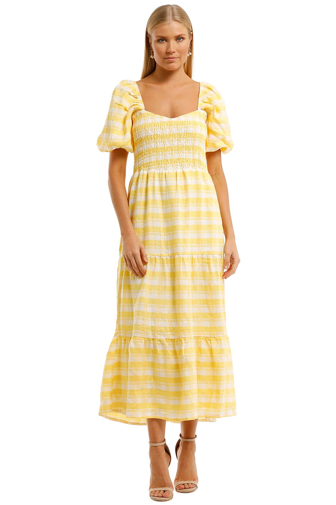 Faithfull-Gianna-Short-Sleeve-Midi-Dress-Front