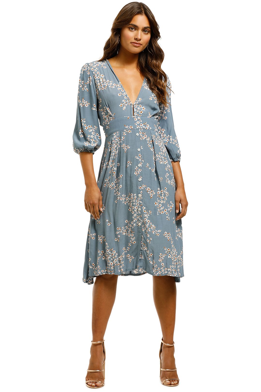Faithfull the brand chloe midi dress top