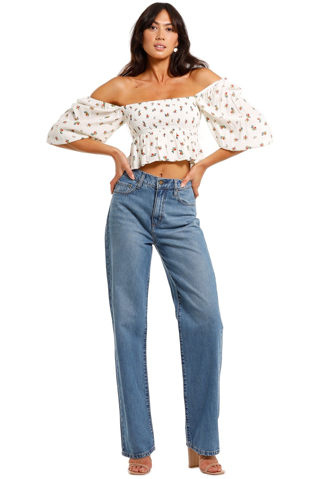 Faithfull Ana Red Floral Crop Top