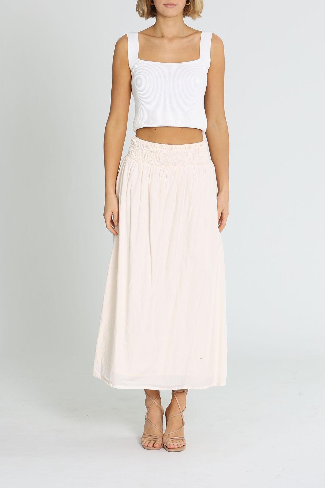 Faithfull Kiera Midi Skirt Blush