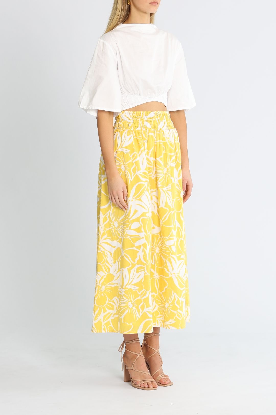 Faithfull Kiera Skirt Yellow floral