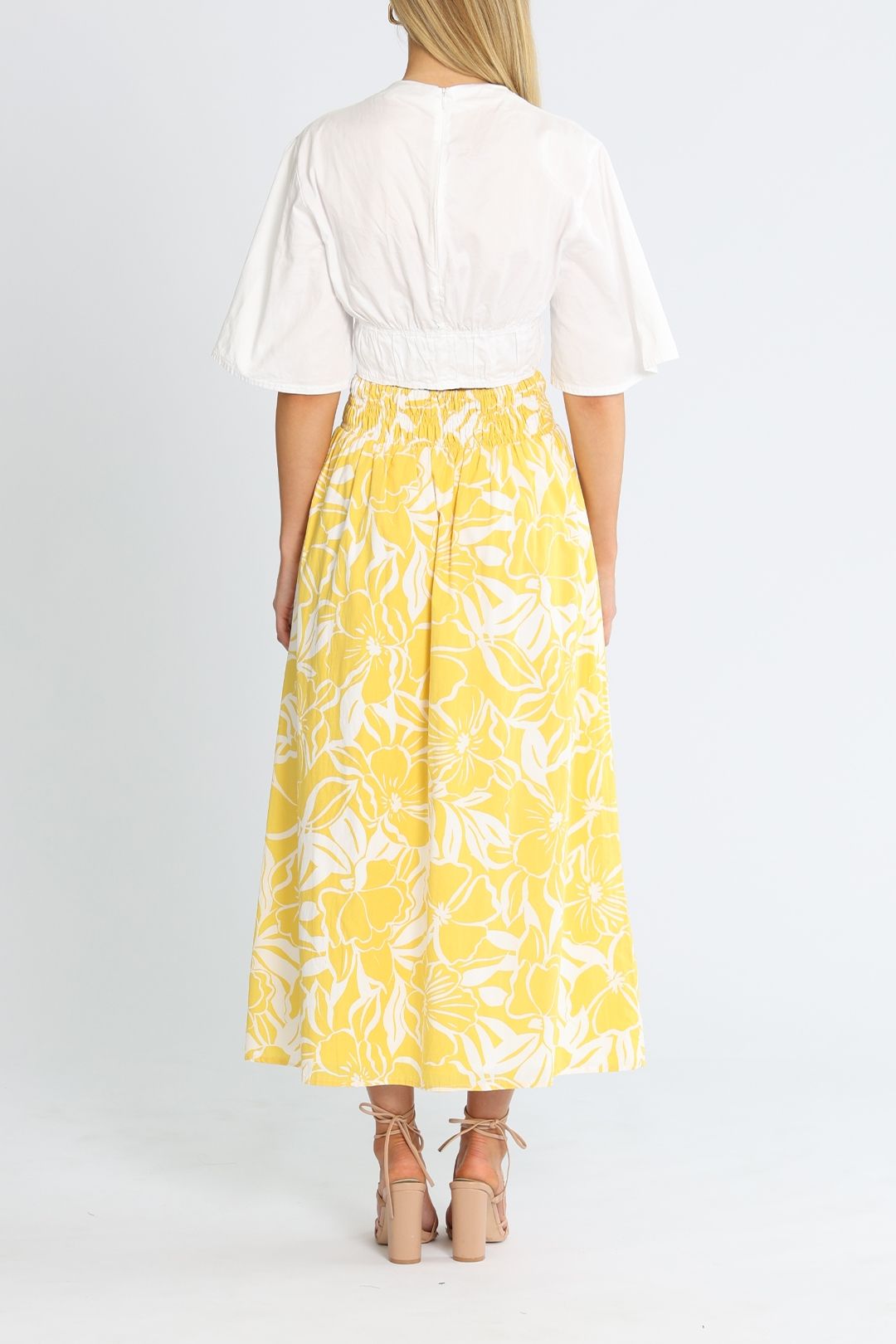 Faithfull Kiera Skirt Yellow midi