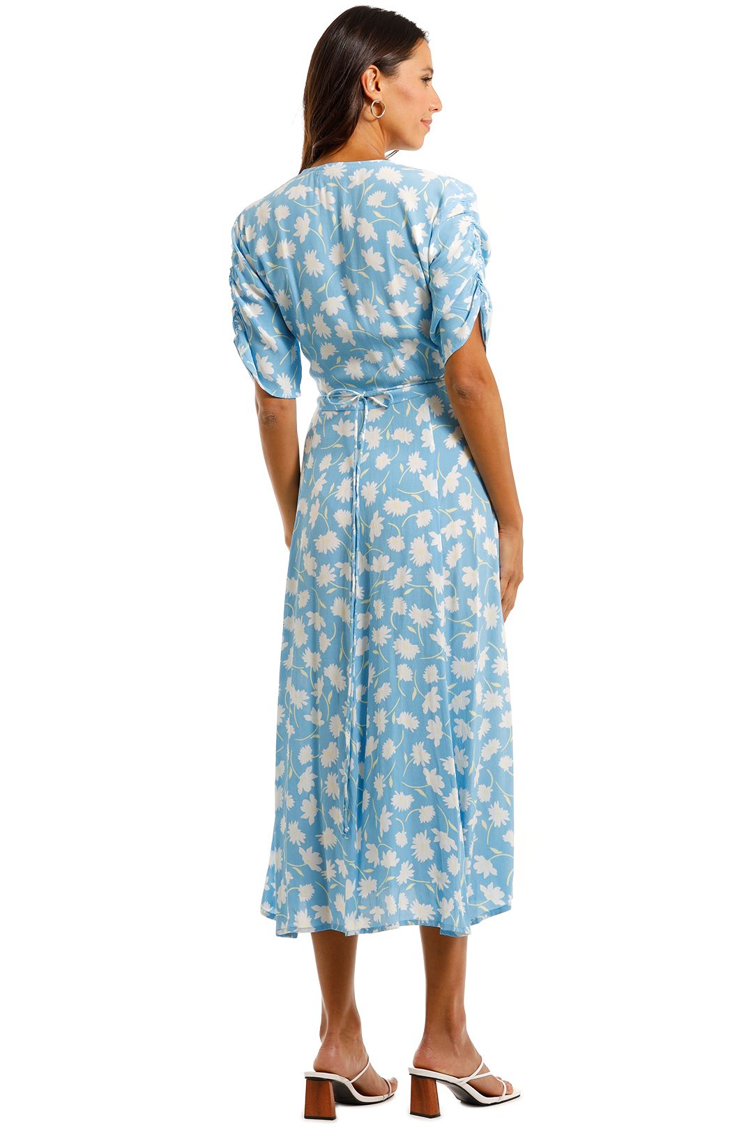 Faithfull Olinda Midi Dress Blue Floral 