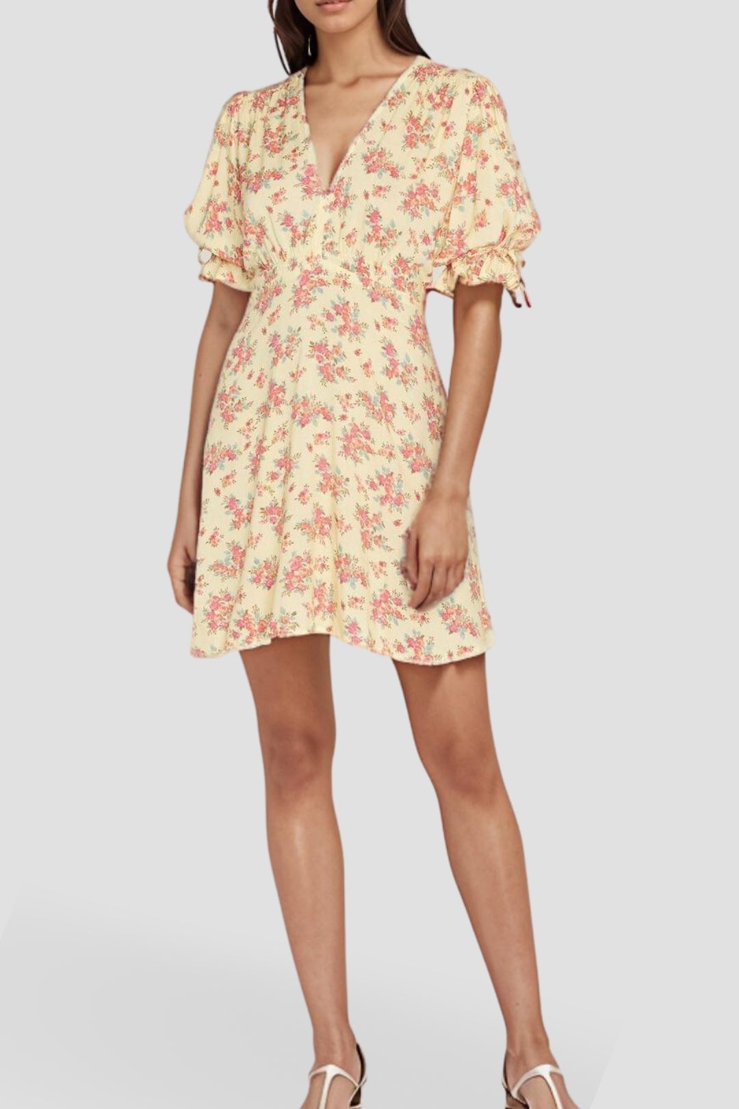 Hire Tonia Mini Dress Sunday Floral Print Faithfull GlamCorner