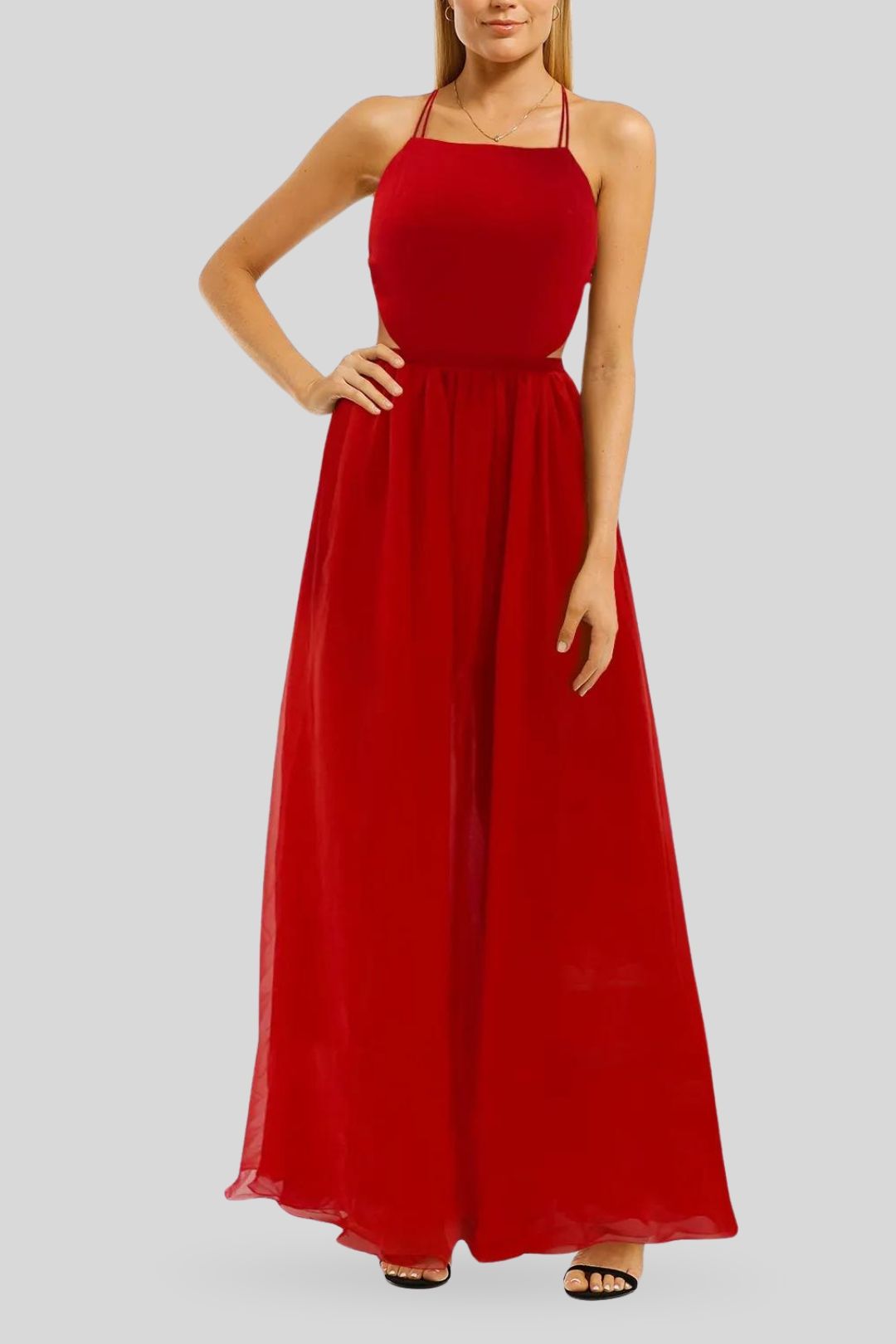 Fame-and-Partners-Mildred-Dress-Red-Maxi-Dress-Front