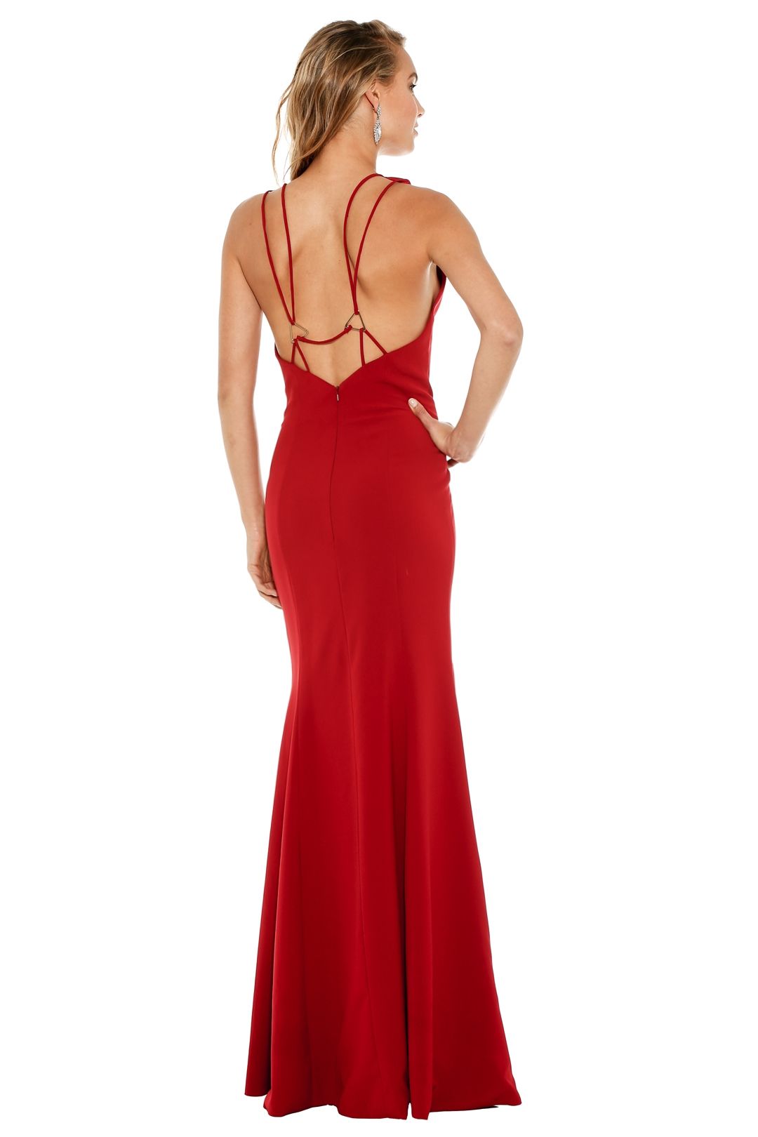 strapless open back dress Fame & Partners