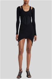 Dion Lee Fin Corset Mini Dress in Black