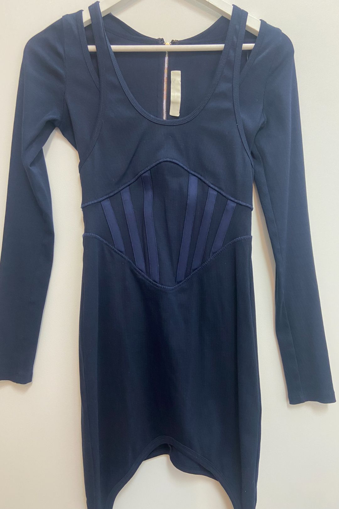 Dion Lee Fin Corset Mini Dress in Black