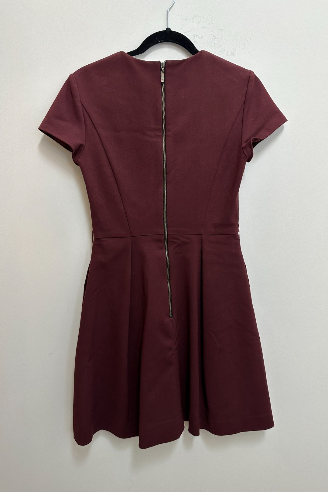 Fit and clearance flare maroon dress