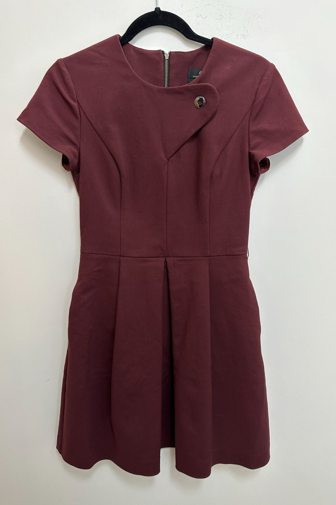 Cue Fit And Flare Maroon Dress