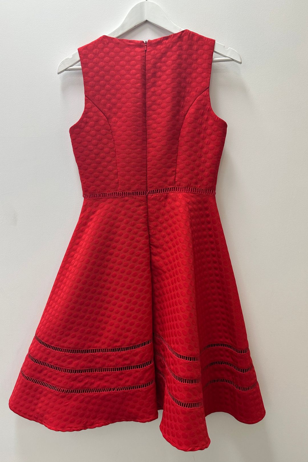 Review Fit and Flare Nadina Dress in Red
