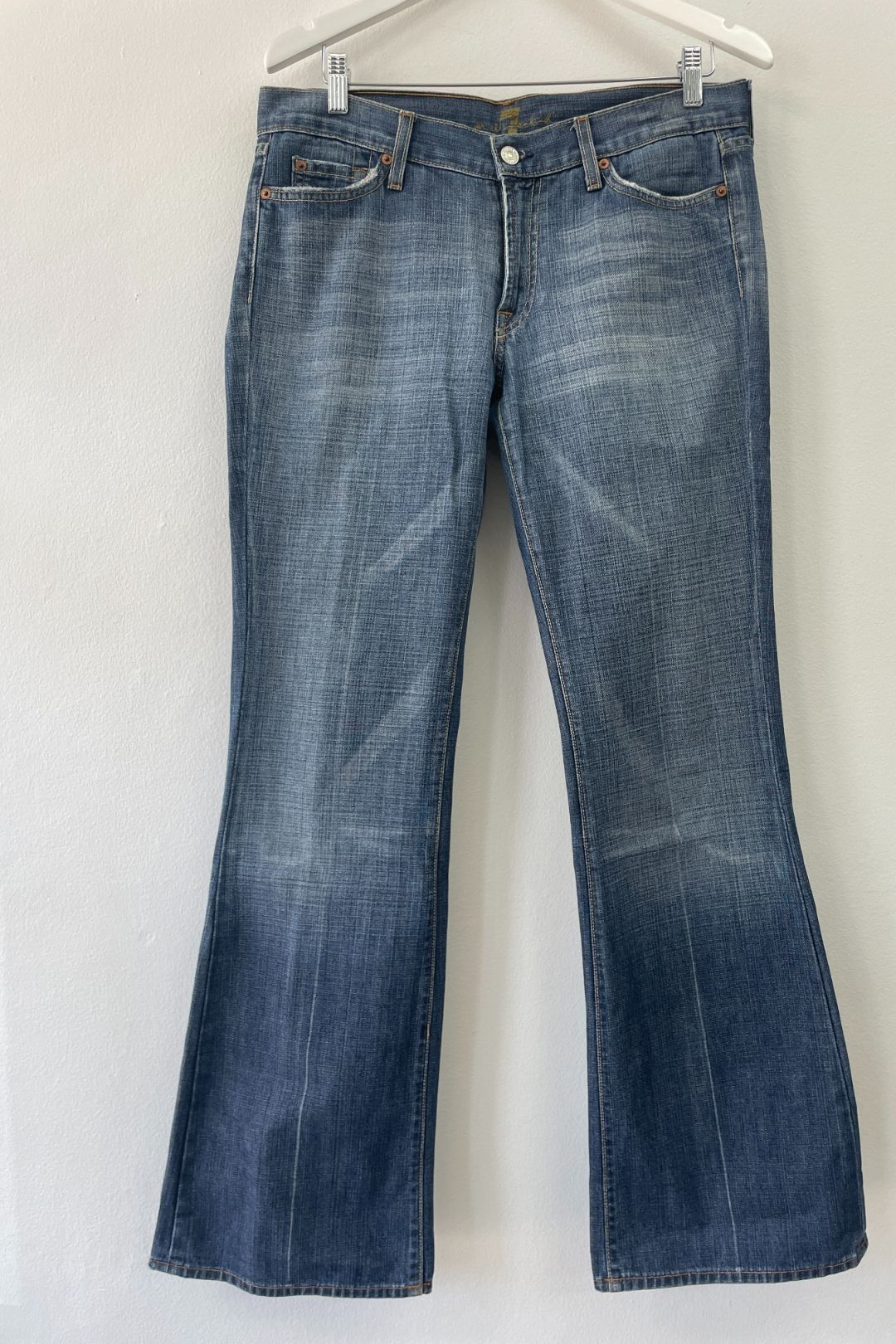 7 For All Mankind Flared Bootcut Jeans Blue