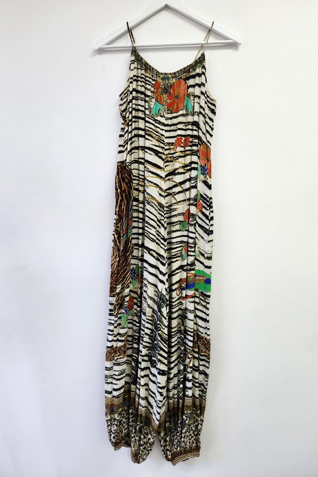 Buy Floral and Animal Print Silk Balloon Jumpsuit Camilla