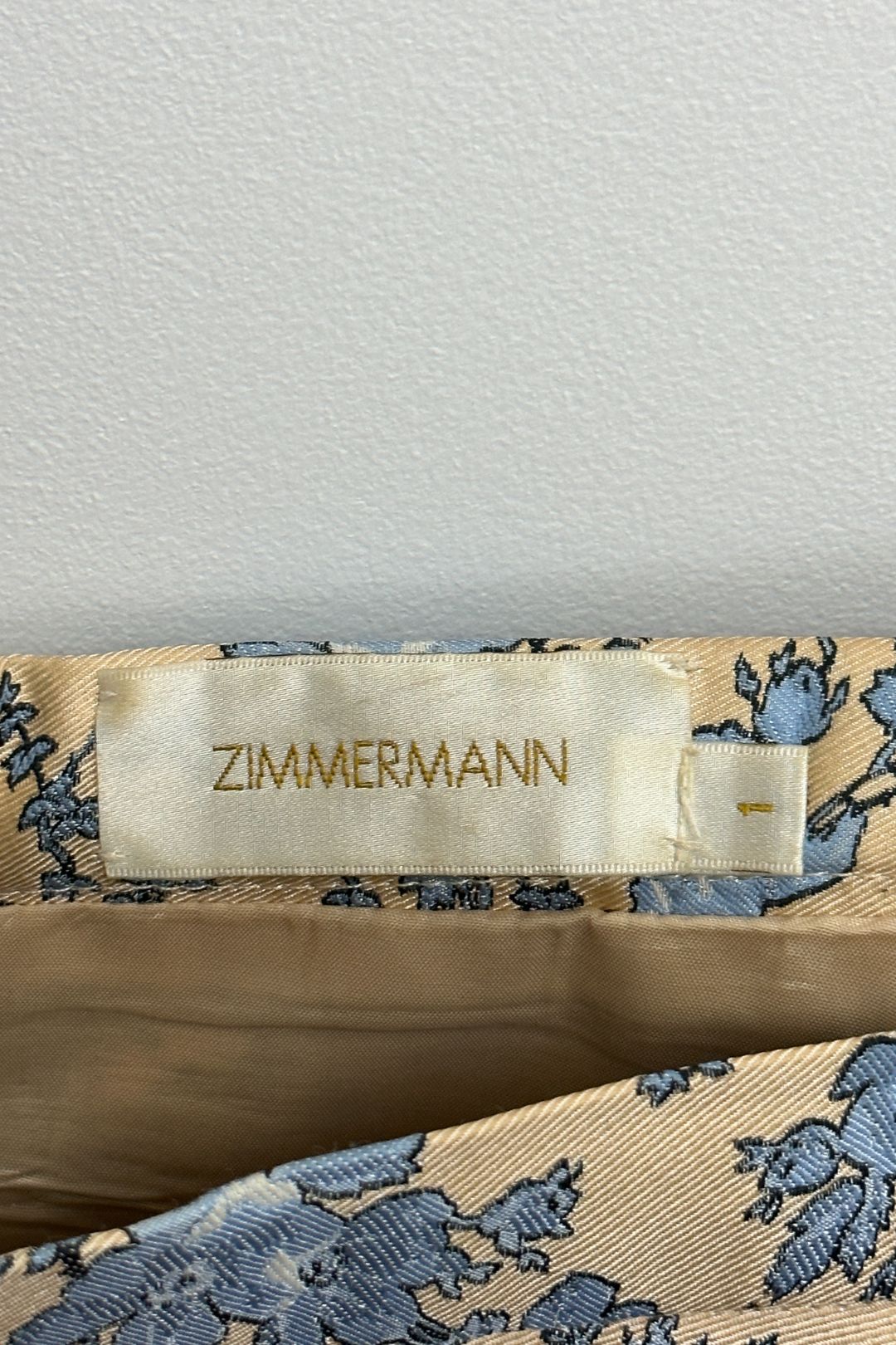Zimmermann Floral Backbeat Brocade A Mini Skirt
