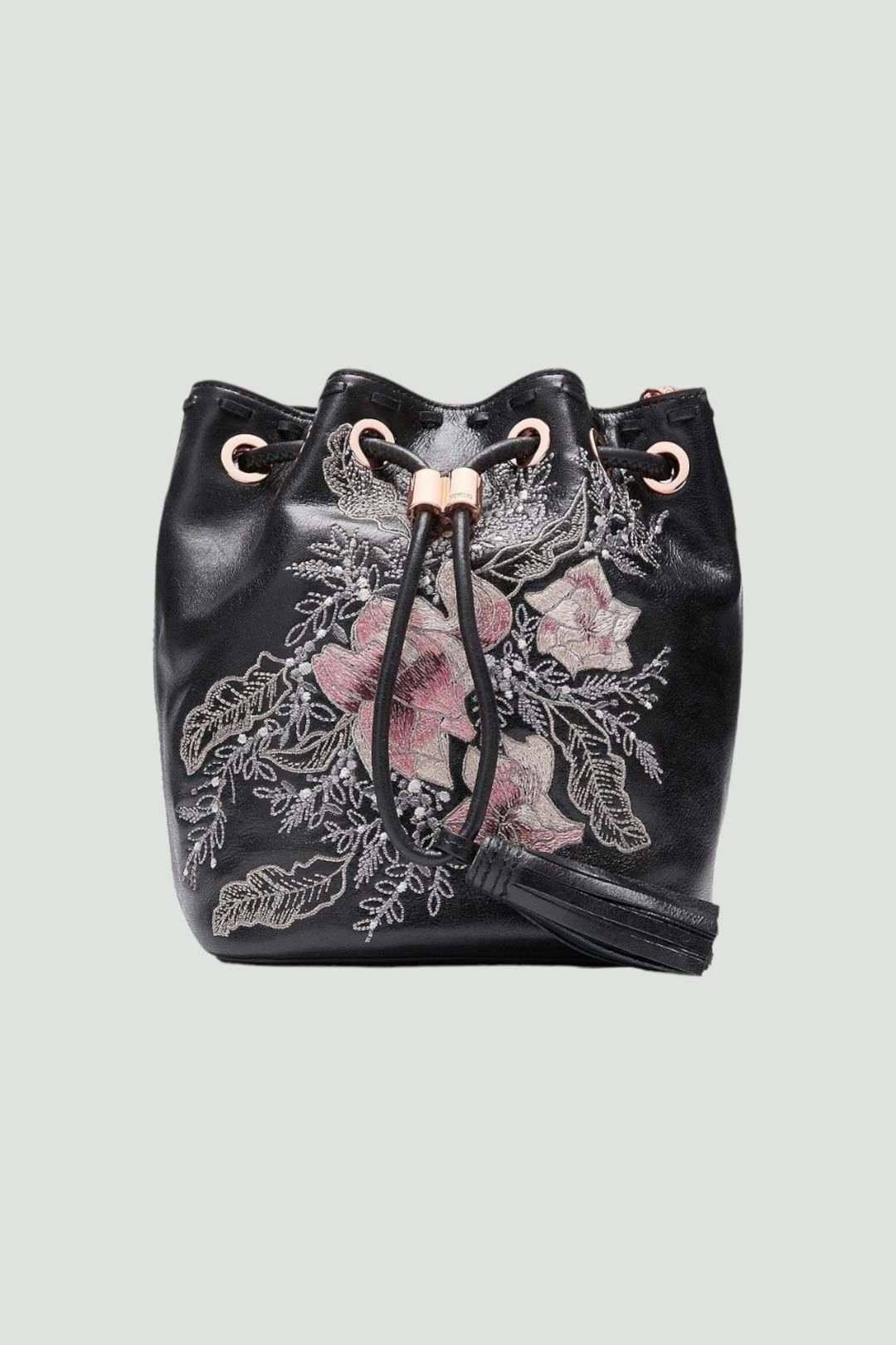 Buy Floral Embroidered Endure Pouche in Black Mimco GlamCorner