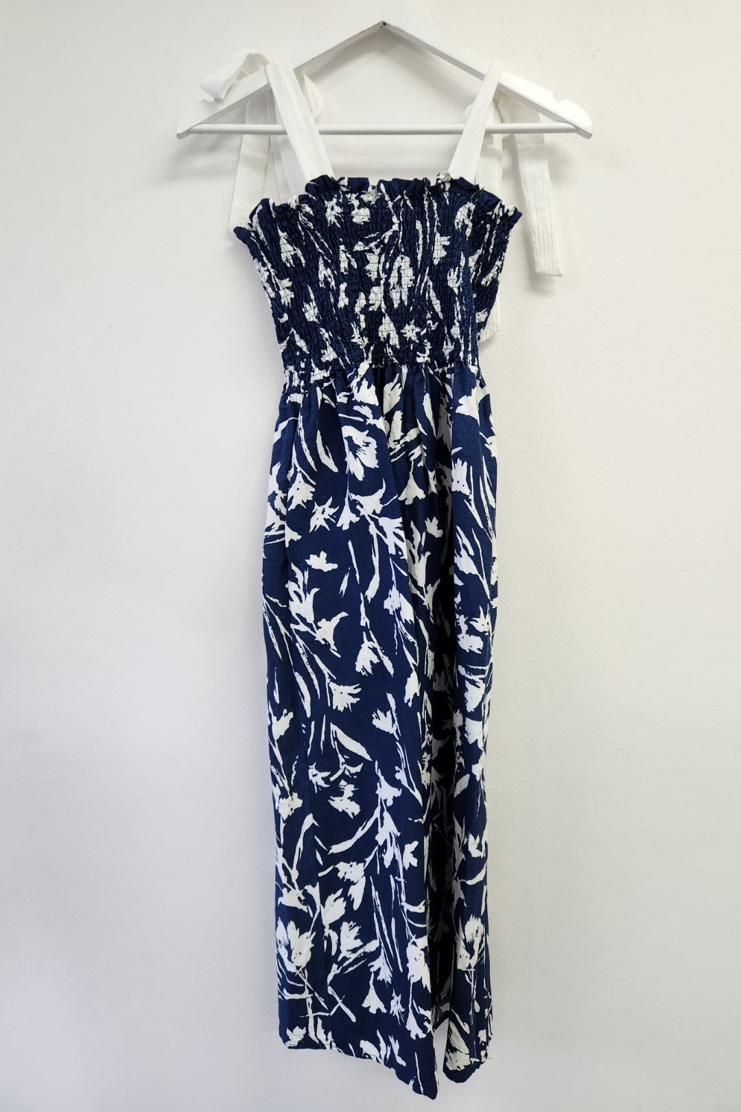 Floral Print Alma Shirred Midi Dress