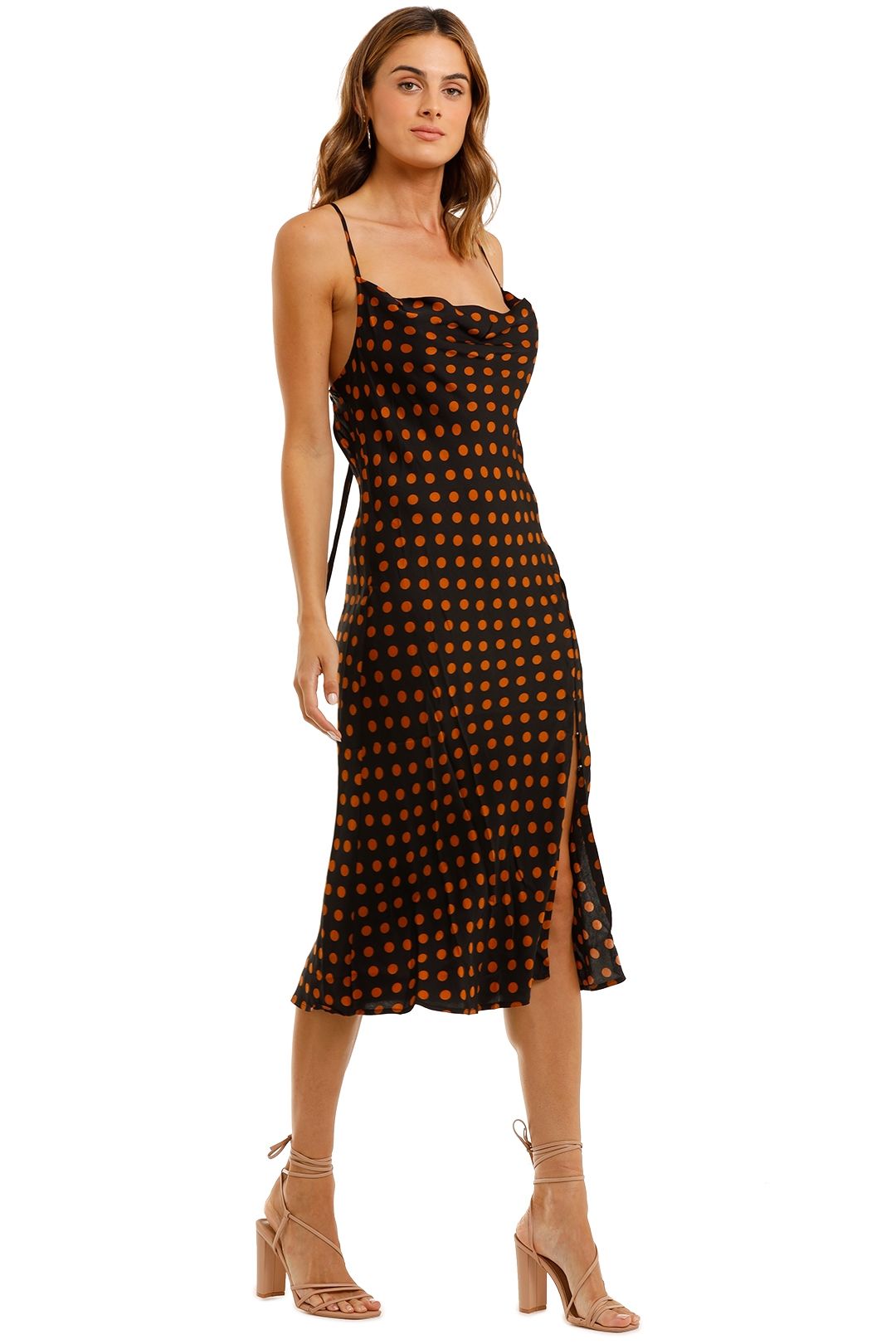 plus cut out dress Size Cutout Maxi Tube in Turkish-tile Color:Luxe Links sugar almond pintucked details High Slit Long Sleeve