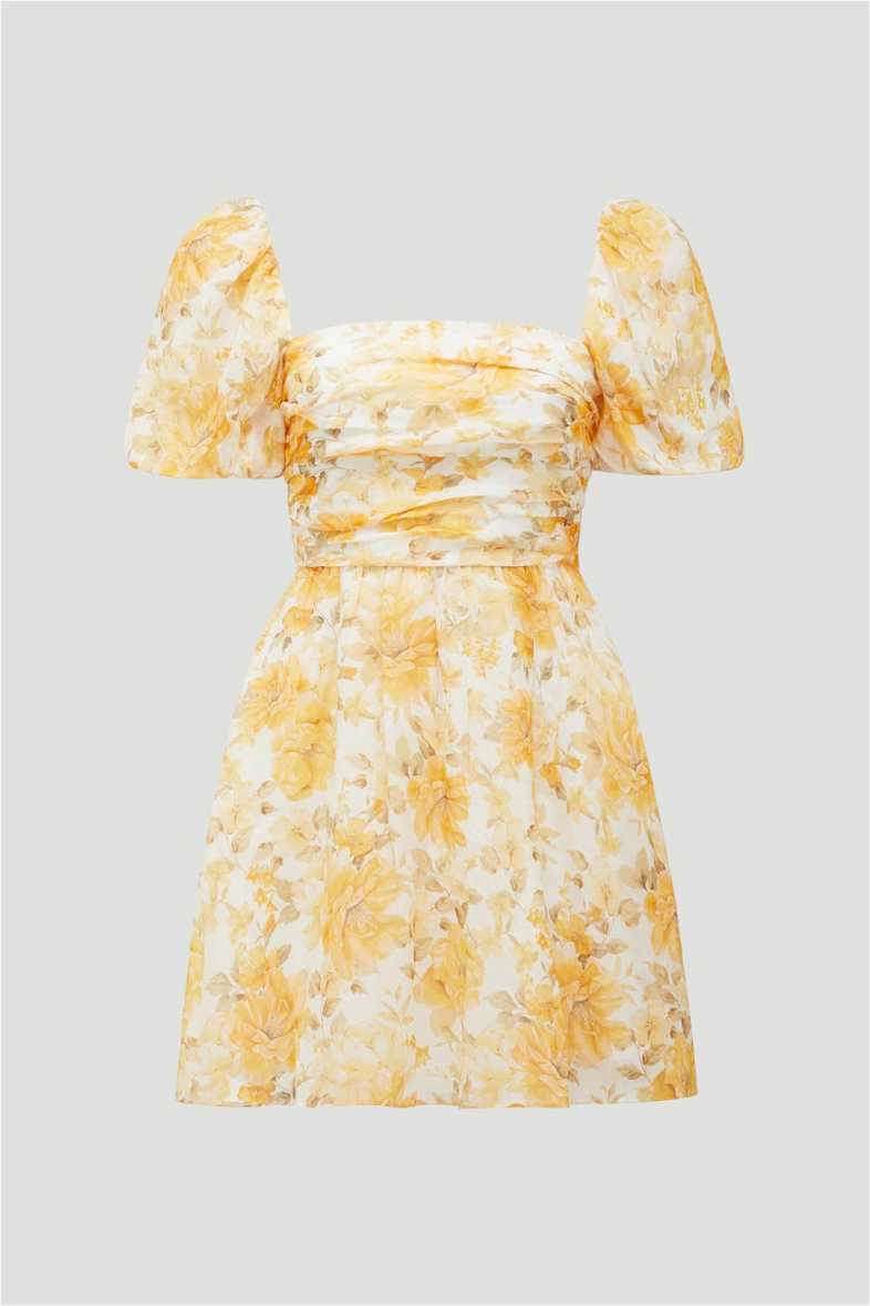 Buy Liana Floral Print Puff-Sleeve Mini Dress | Forever New | GlamCorner