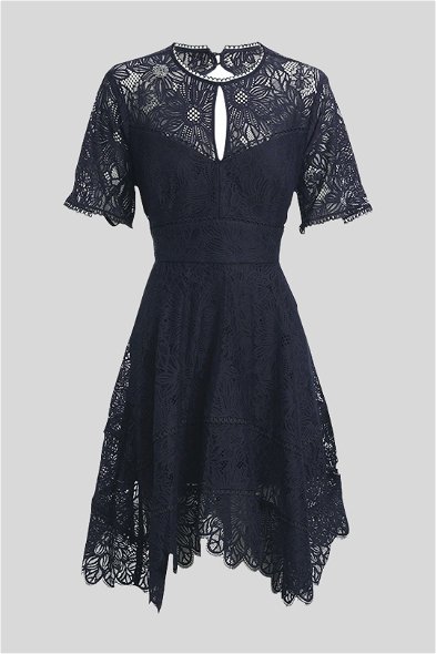 Buy Harley Hanky Hem Lace Dress | Forever New | GlamCorner Buy Harley Hanky Hem Lace Dress | Forever New | GlamCorner