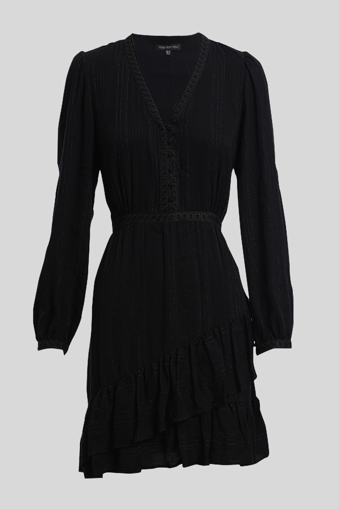 Forever New - Raven Metallic Frill Hem Dress