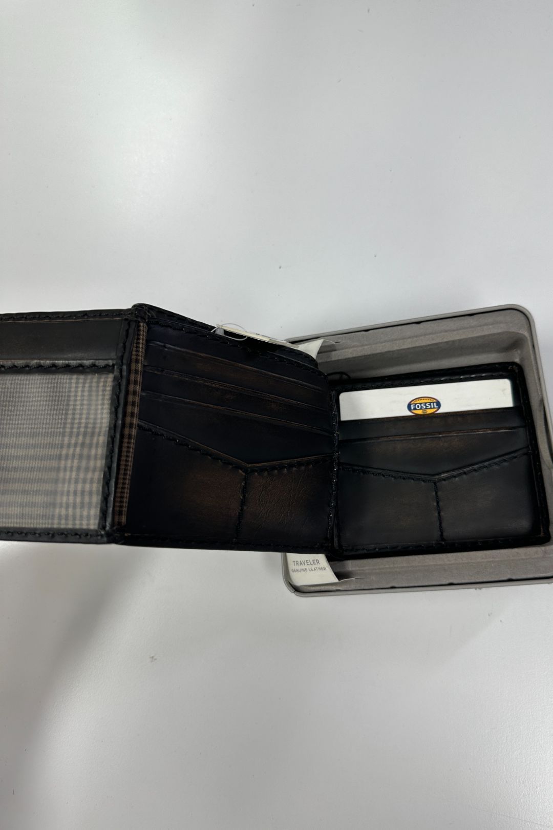 Fossil - Men's Black Leather Billfold Wallet