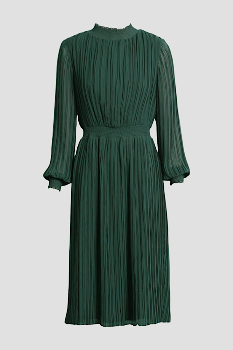 Buy Long Sleeve Midi Dress in Forest Green French Connection GlamCorner