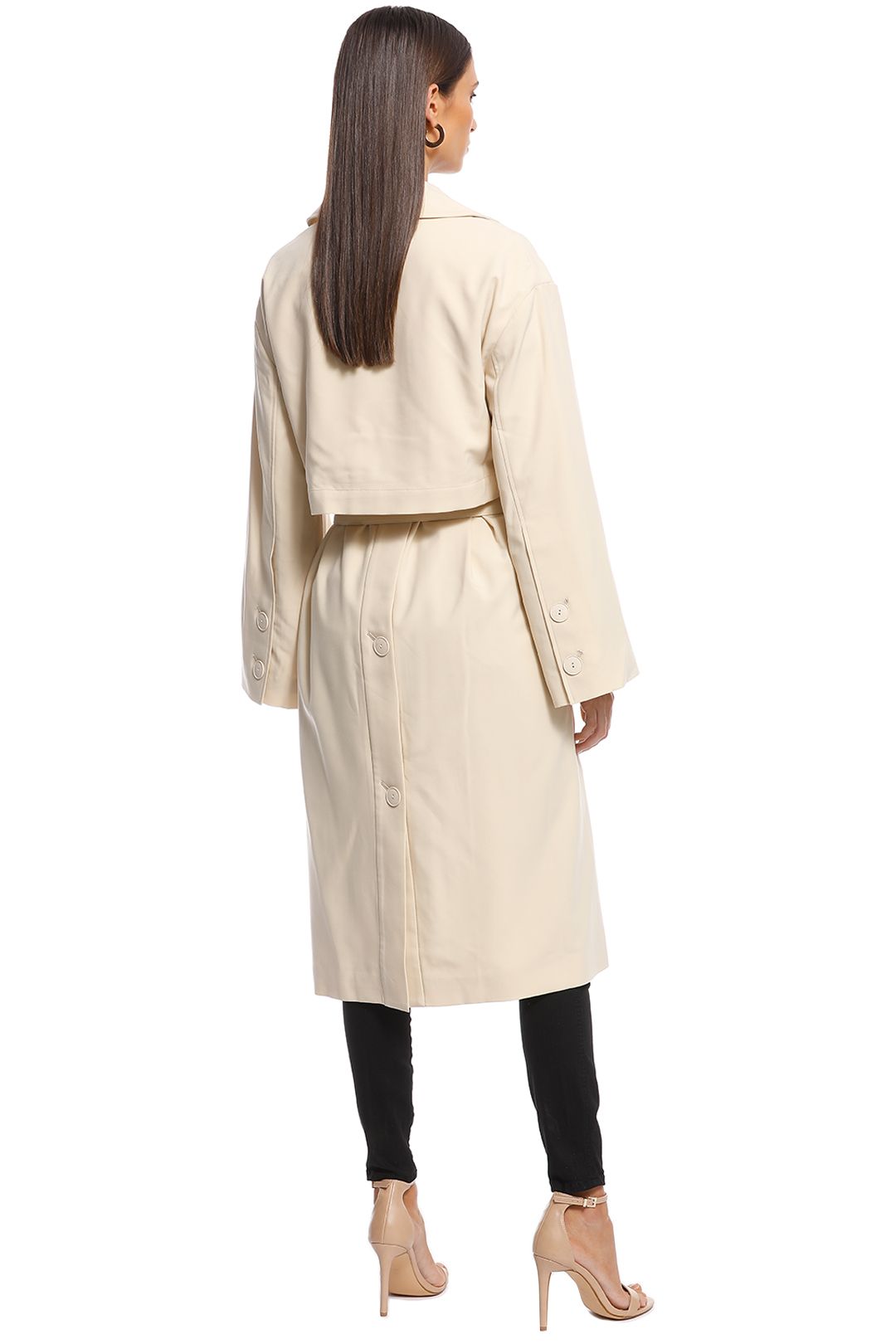 Friend of Audrey - Emerson Oversized Trench Coat - Sand - Back