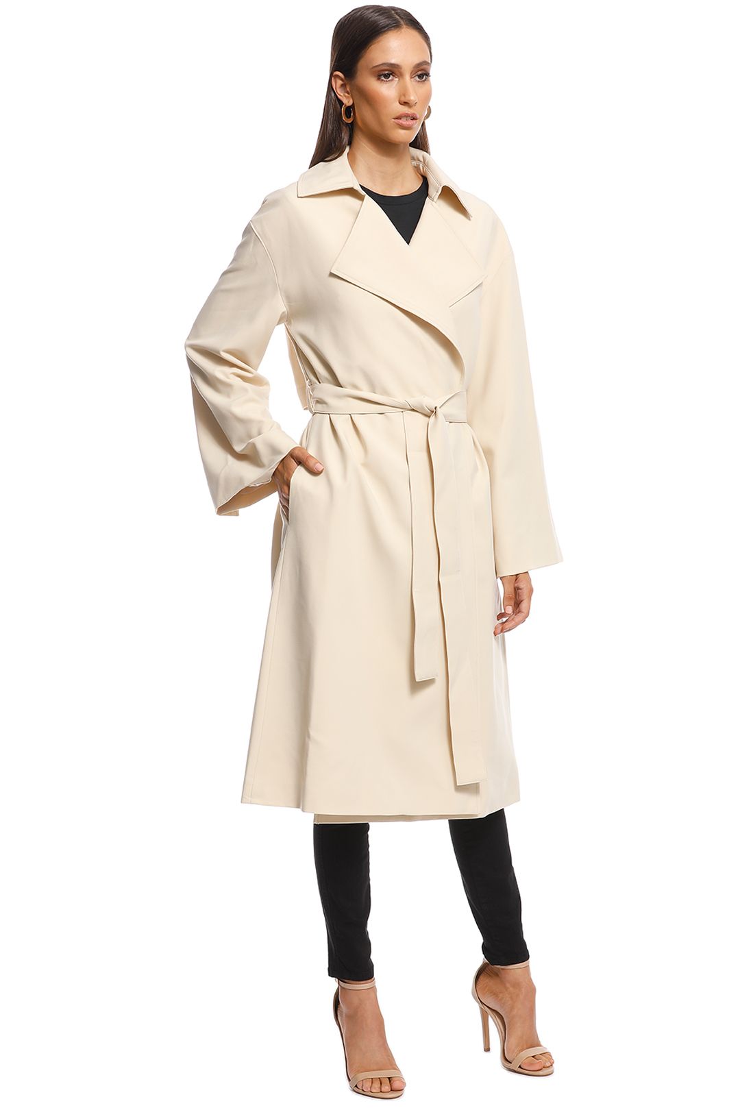 Friend of Audrey - Emerson Oversized Trench Coat - Sand - Side