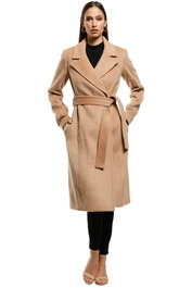 Friend of Audrey - Paris Wool Camel Coat - Camel - Front