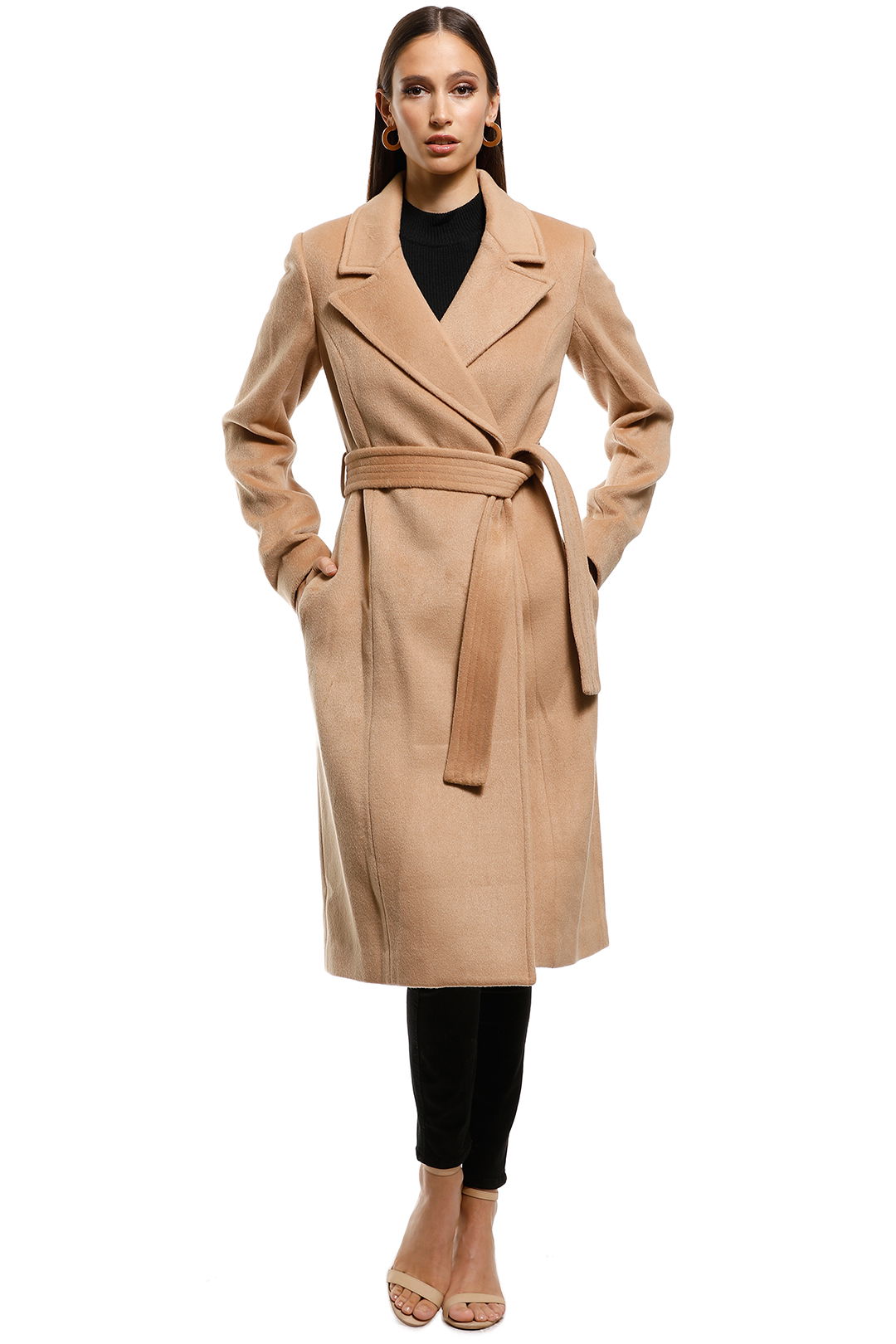 Friend of Audrey - Paris Wool Camel Coat - Camel - Front