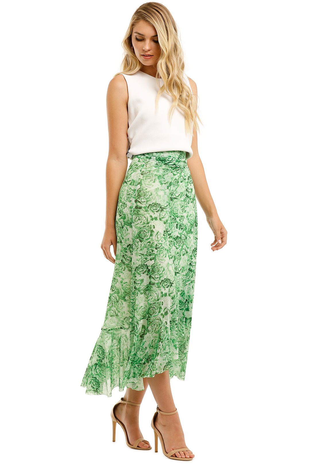 Ganni floral maxi top skirt