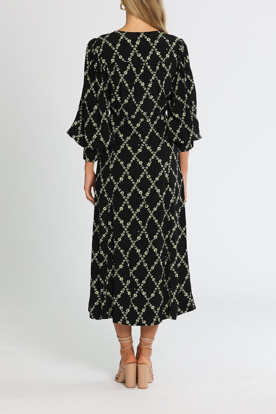 Ganni embroidered dress outlet