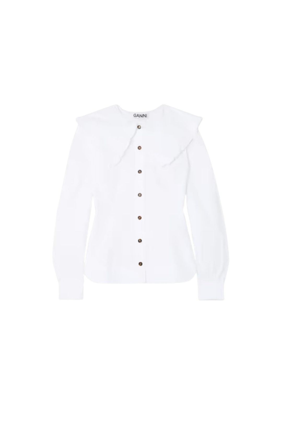 Ganni Poplin Bright White Blouse