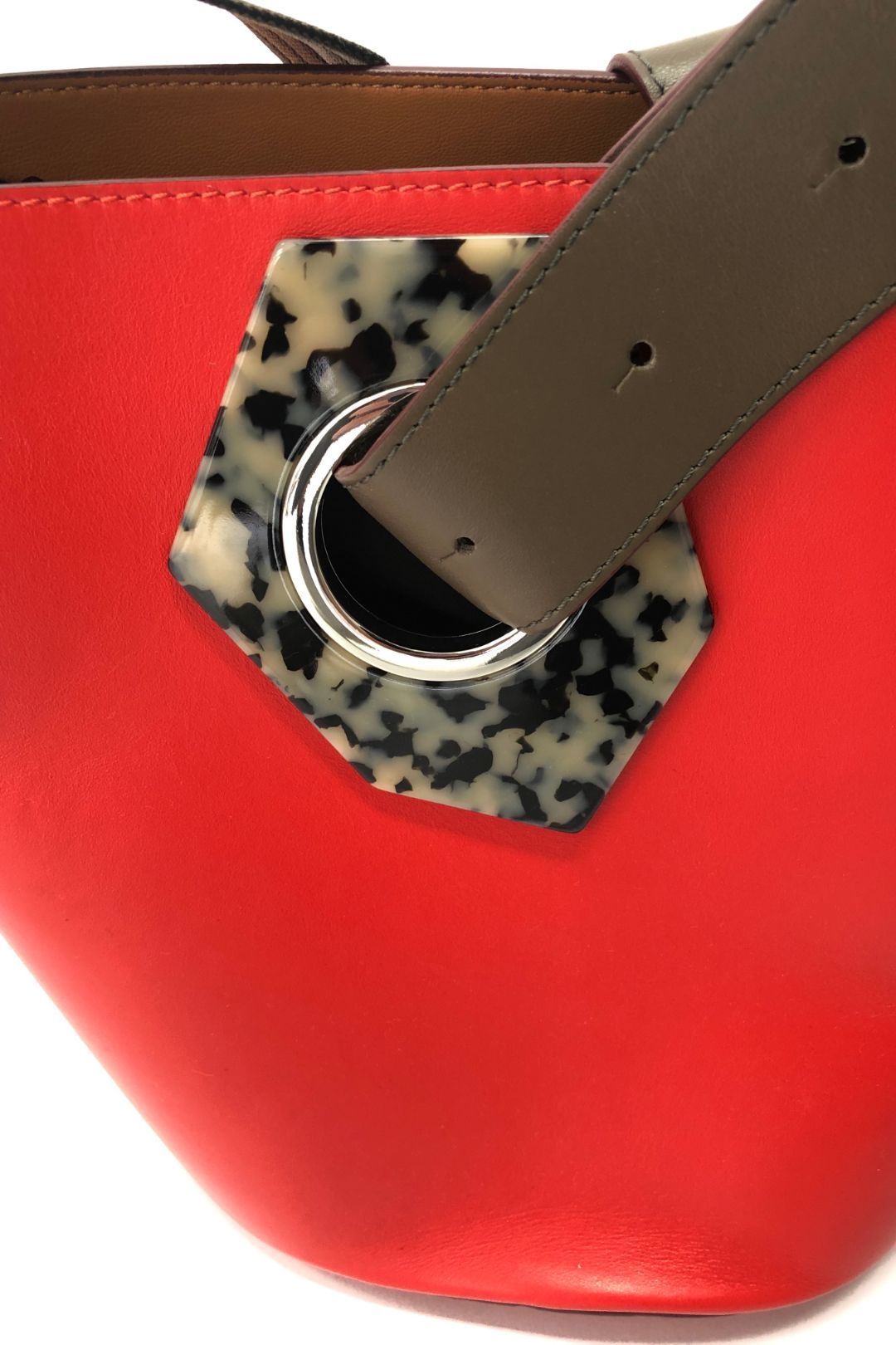 Ganni - Red Crossbody Bucket Bag