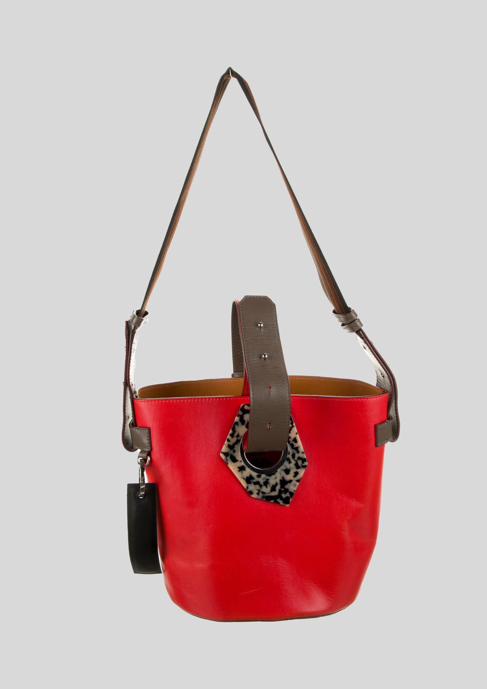 Ganni - Red Crossbody Bucket Bag
