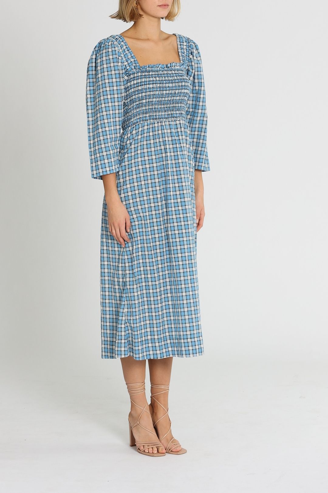 Ganni searsucker dress top