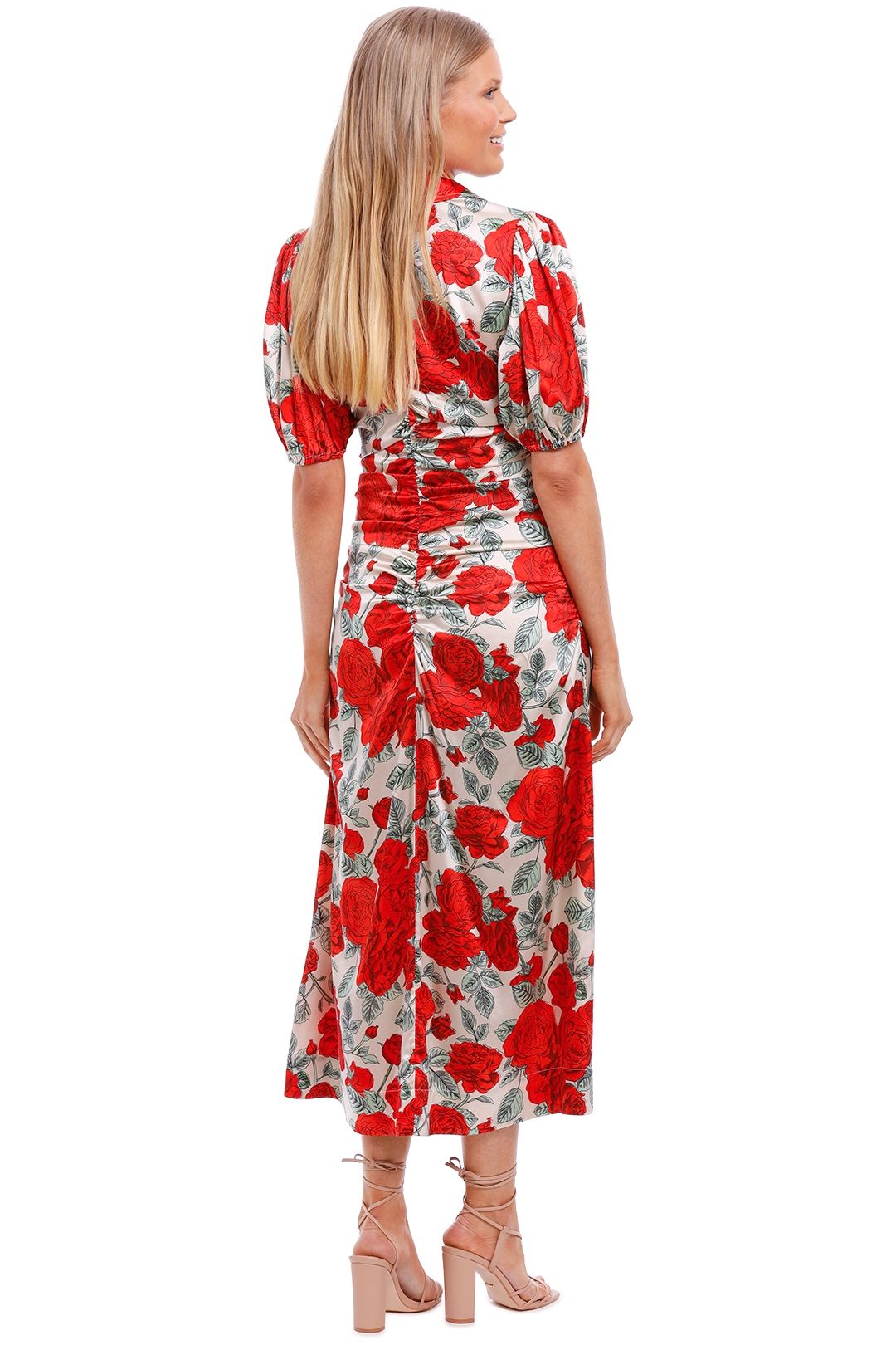 knee length dresses for ladies Silk Linen Wrap Dress (Maxi Leopard) main image 1
