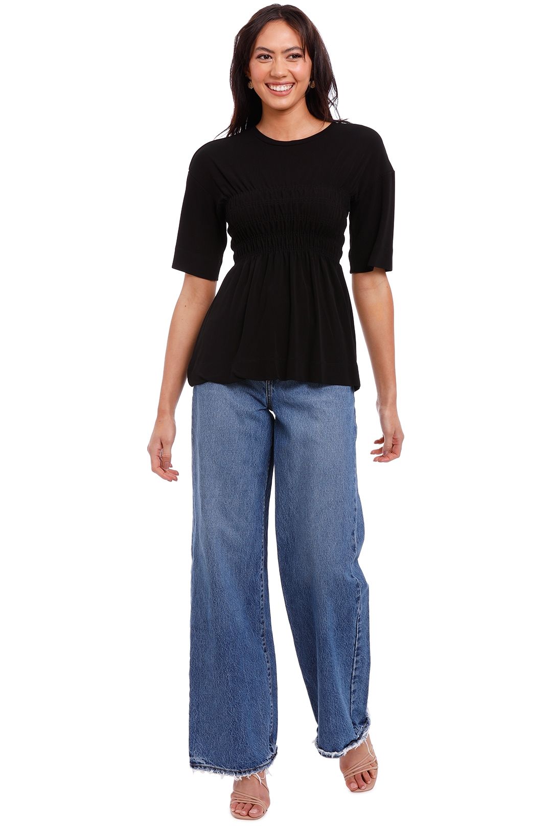 Ganni Viscose Jersey Top
