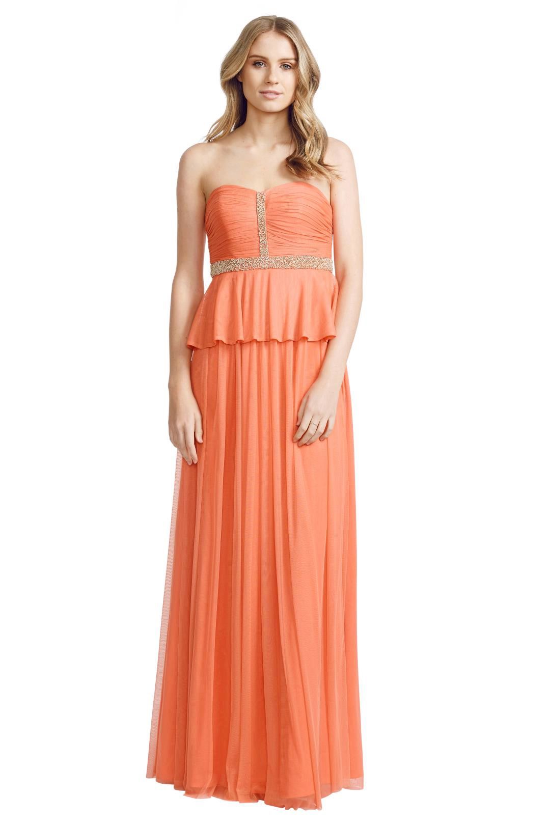 George - Kendra Gown - Orange - Front