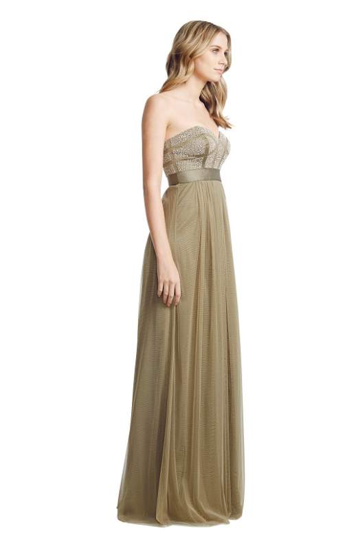 Olive Pixel Gown by George for Rent | GlamCorner
