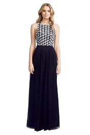 George - Zackery Gown - Black - Front