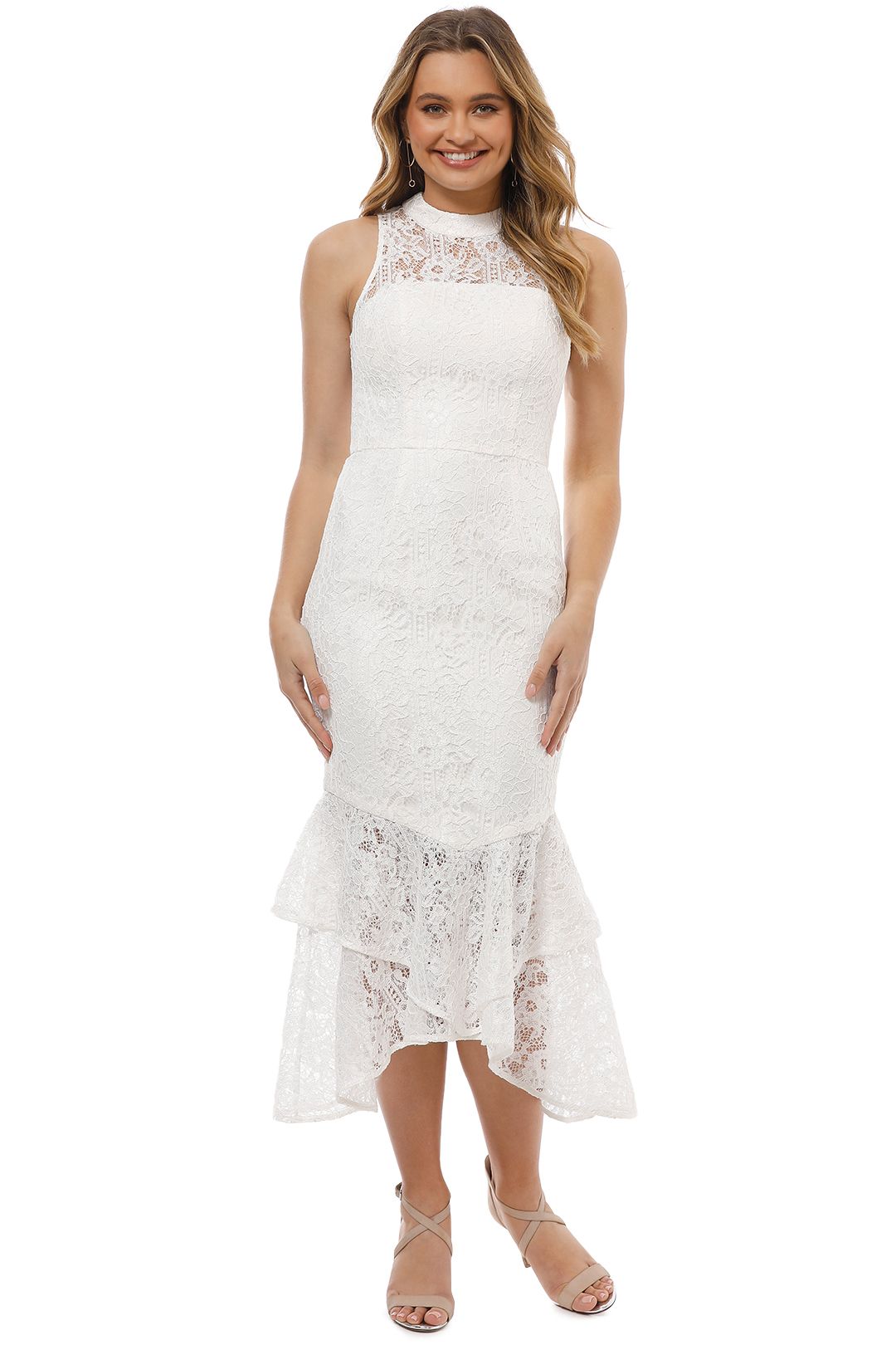 Carla Dress in White by George for Hire | GlamCorner