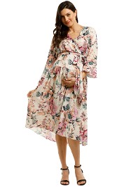 Ginger-And-Smart-Floral-Charts-Wrap-Dress-Floral-White-Front