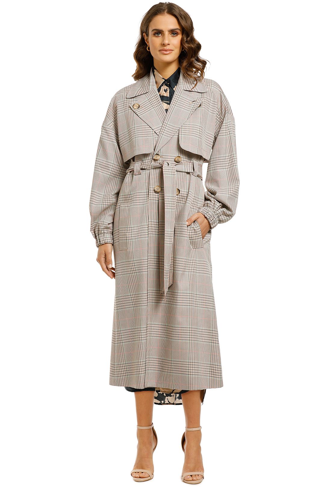 Ginger-and-Smart-Imperial-Trench-Classic-Check-Front